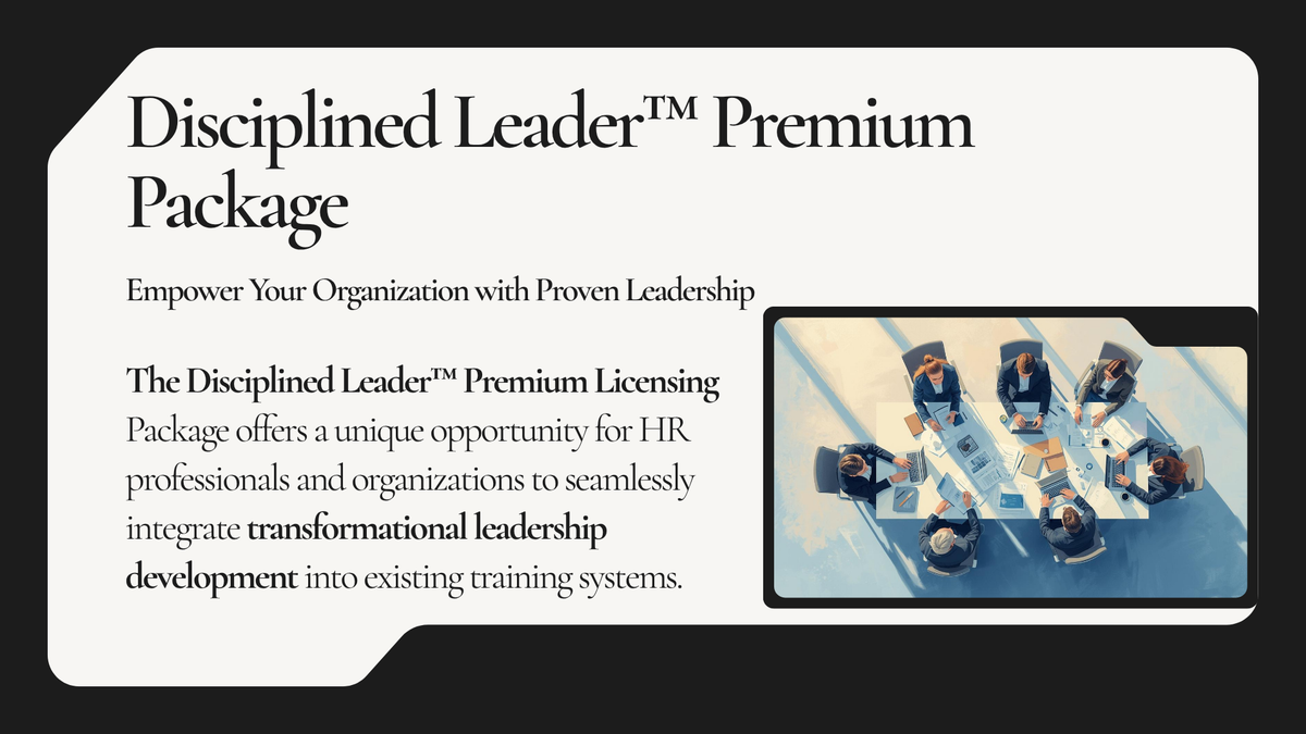 The Disciplined Leader Corporate License training presentation cover