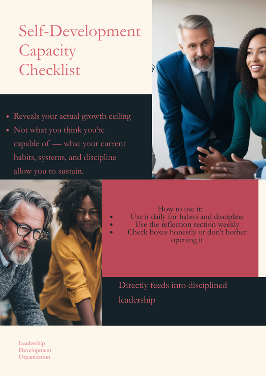 FREE Self-Development Capacity Checklist