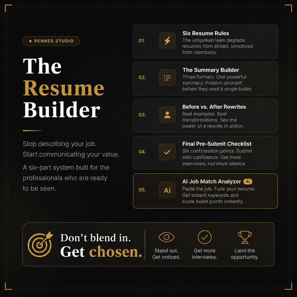 Penned Studio Resume Builder