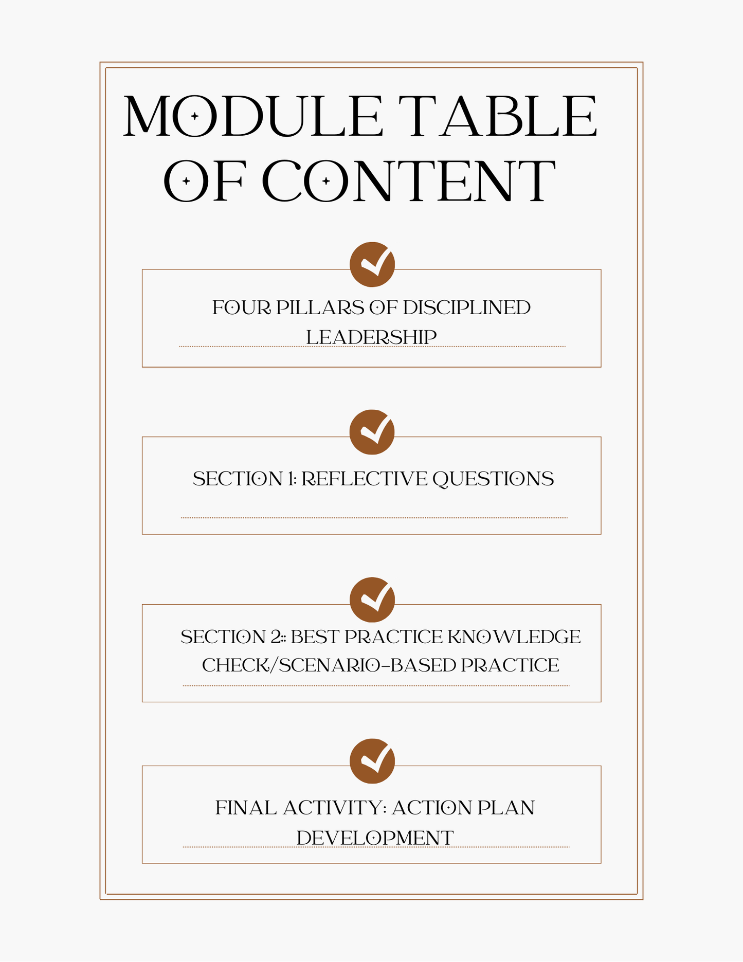 Playbook  Workbook Course: Foundational Principles of Disciplined Leadership